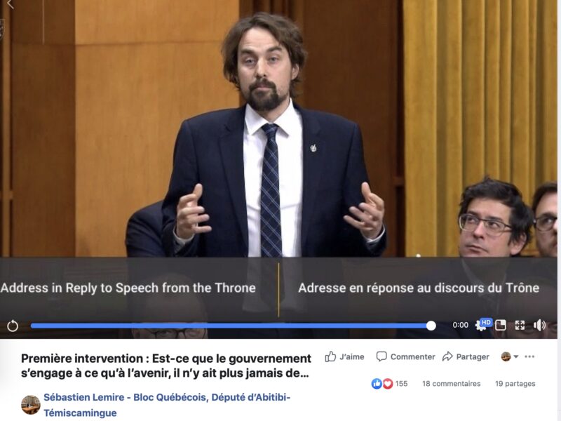 Sébastien Lemire pose sa première question