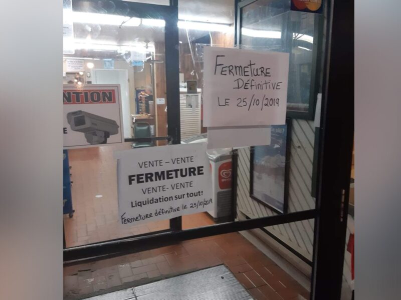 Fermeture à l’aire de service Le Domaine