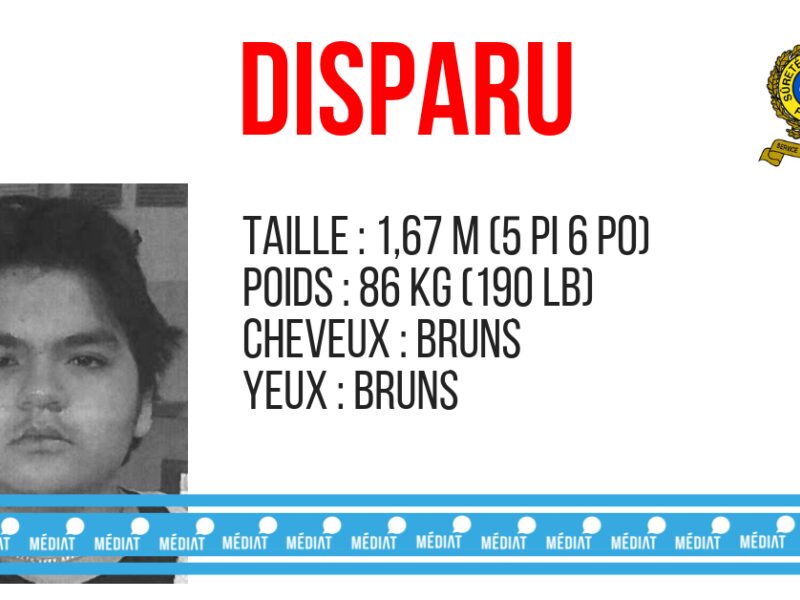 Disparition d’un jeune de 16 ans à Val-d’Or