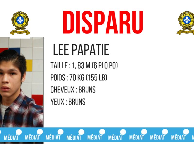 Disparition d’un jeune homme à Val-d’Or