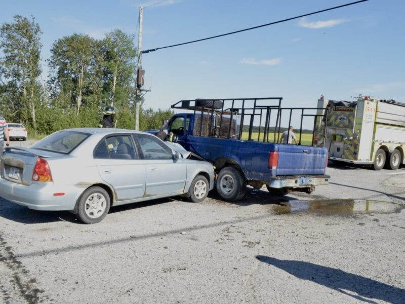 Collision sur la route 395