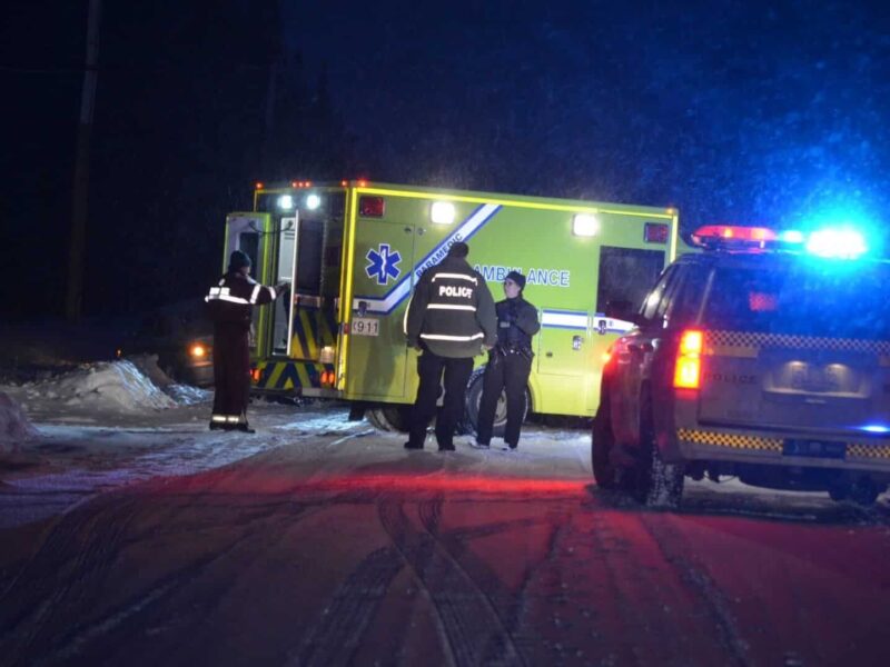 Collision entre une voiture et une motoneige