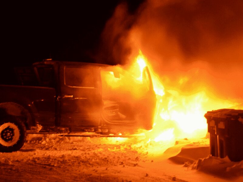 Incendie dans un véhicule à Amos