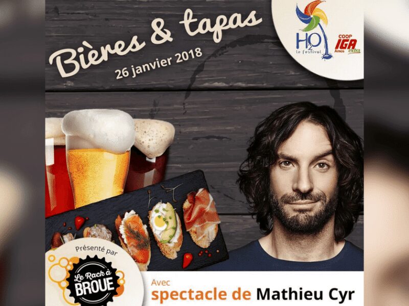 Mathieu Cyr pour le Bières et tapas organisé par H2O le festival