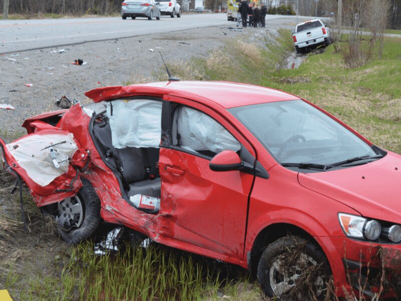 Collision sur la route 395 à Amos