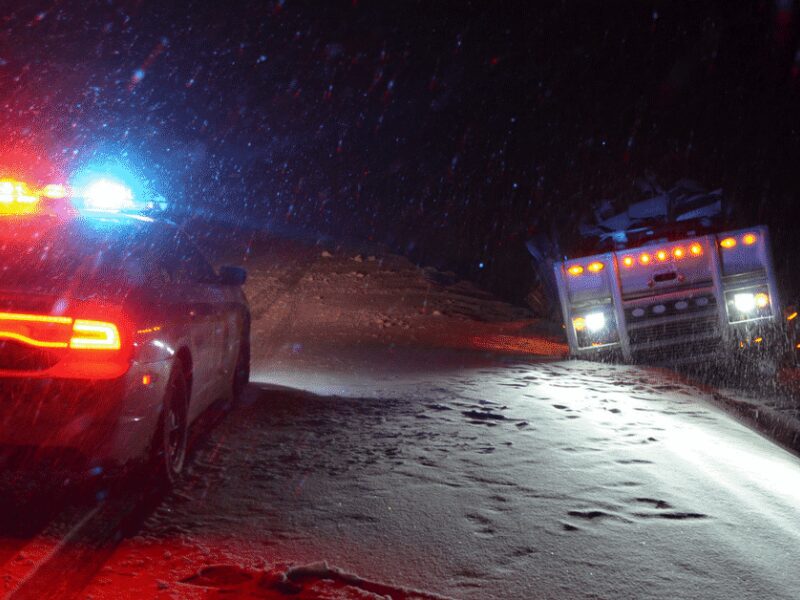 Un camion d’explosif renversé sur la 109