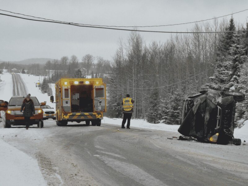 Accident sur la route 109 Nord