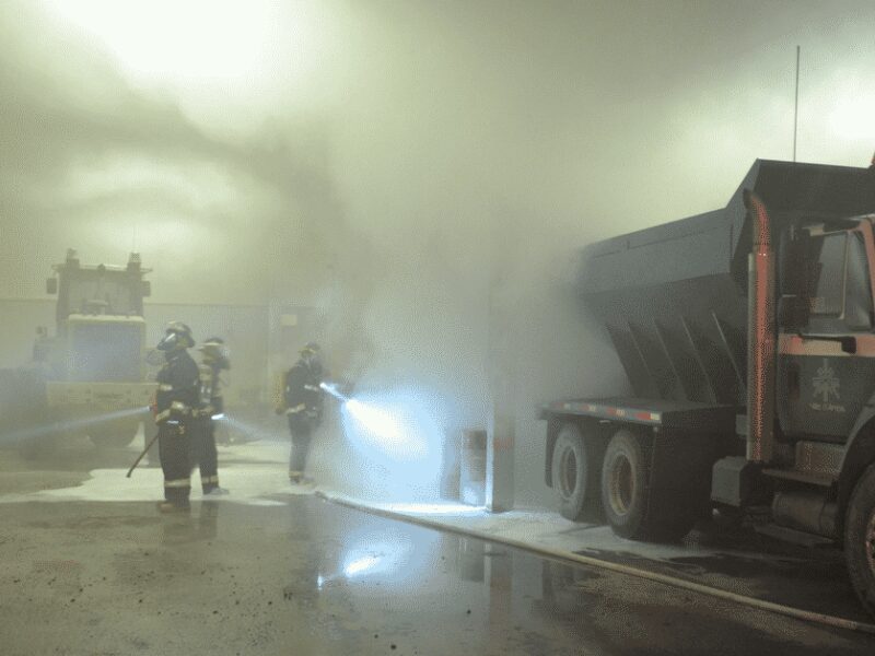 Incendie au garage municipal d’Amos