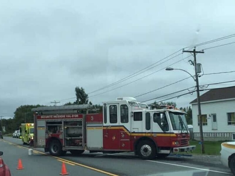 Collision sur la route 117