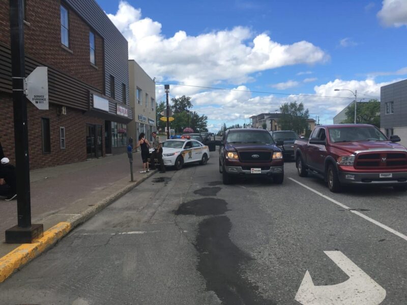 Collision entre un véhicule et une cycliste