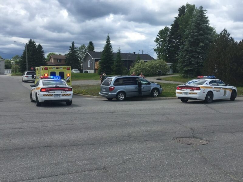 Collision sur la 6e Rue Ouest à Amos