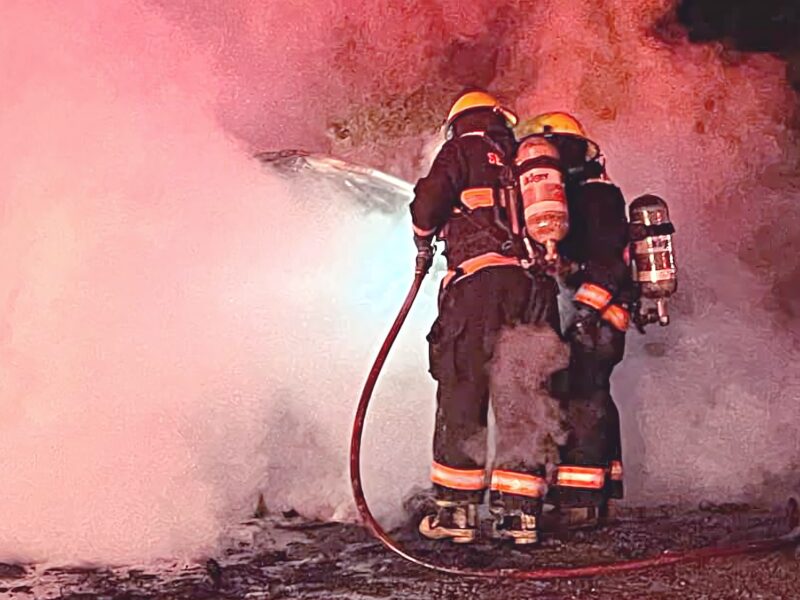 Incendie sur la route 113 Sud à Senneterre