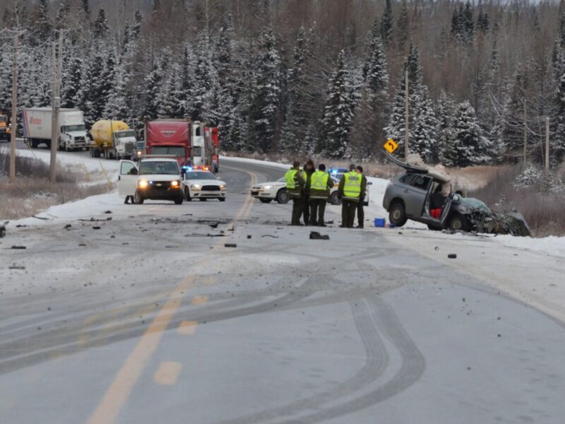 Accident majeur sur la route 117 à Rivière-Héva