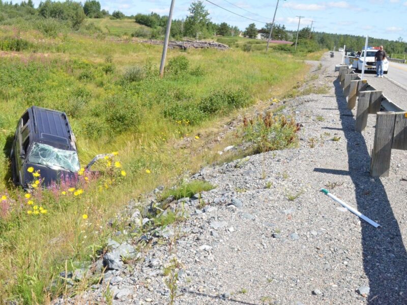 Capotage sur la route 109 Nord