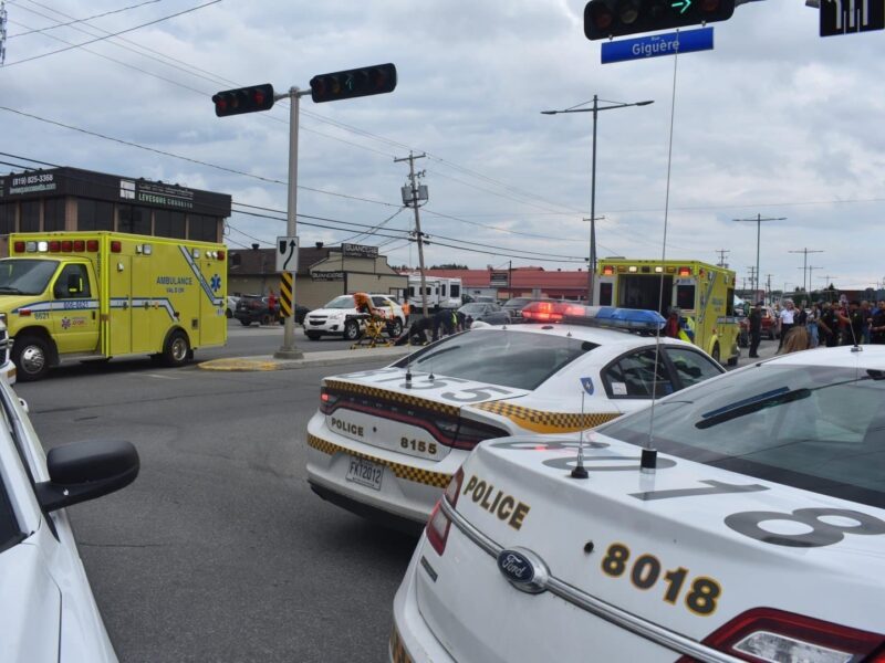 Collision entre un véhicule et deux piétons à Val-d’Or