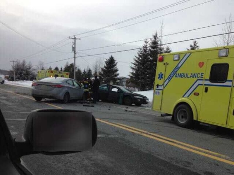 Collision sur la route 117 à Rivière Héva