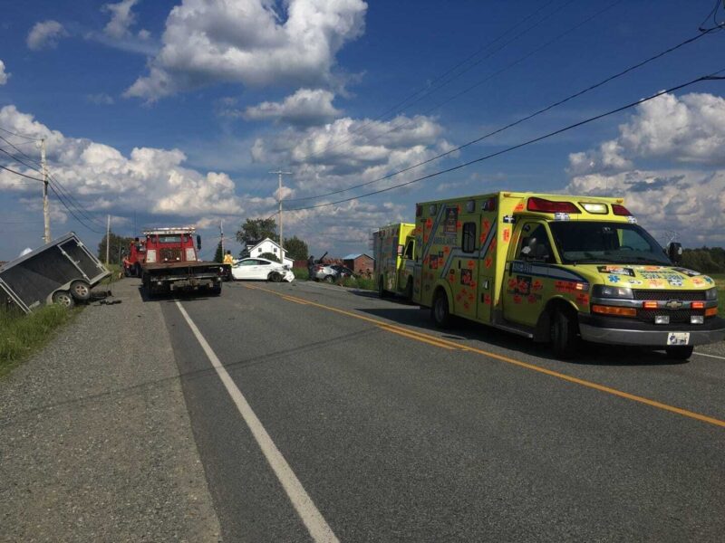 Collision sur la route 386