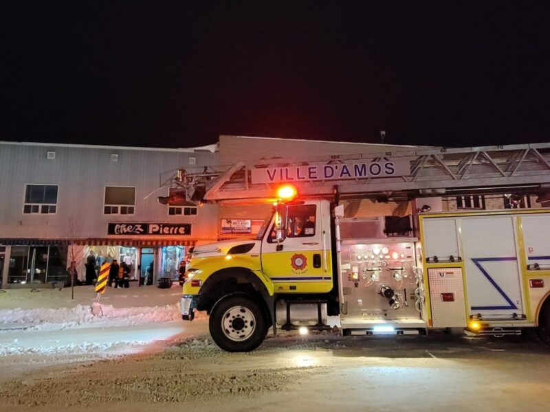 Début d’incendie « Chez Pierre » au centre-ville d’Amos