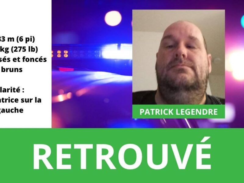 Patrick Legendre retrouvé