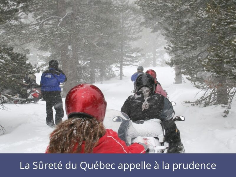 Fin de saison de motoneige sous haute surveillance : la Sûreté du Québec en appelle à la prudence