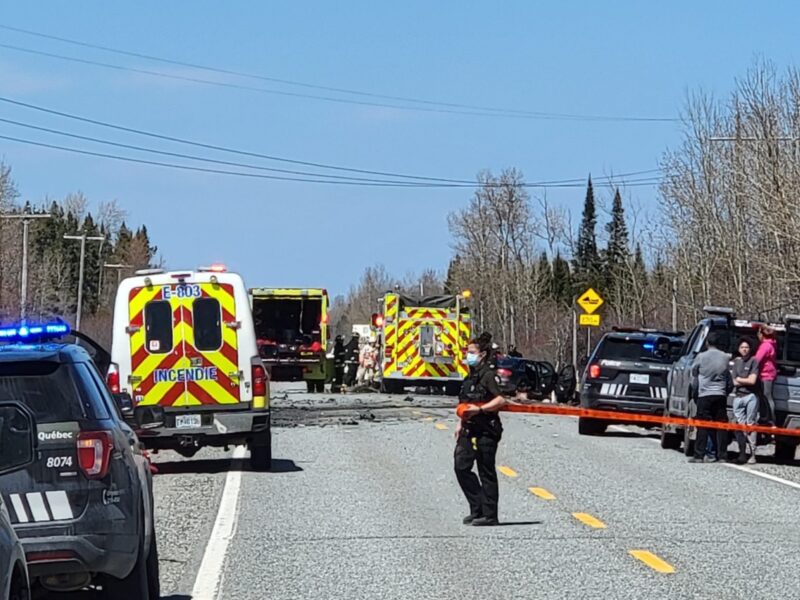 Un mort et 2 blessés dans l’accident sur la route 109 à St-Félix-de-Dalquier