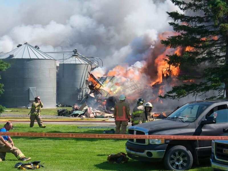 Important incendie à la Ferme avicole Paul Richard & Fils