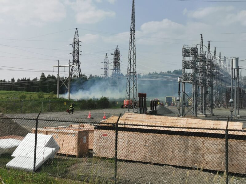 Incendie aux installations d’Hydro-Québec à Amos