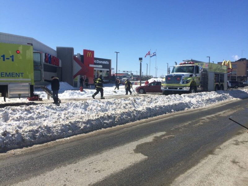 Incendie chez Rossy à Amos