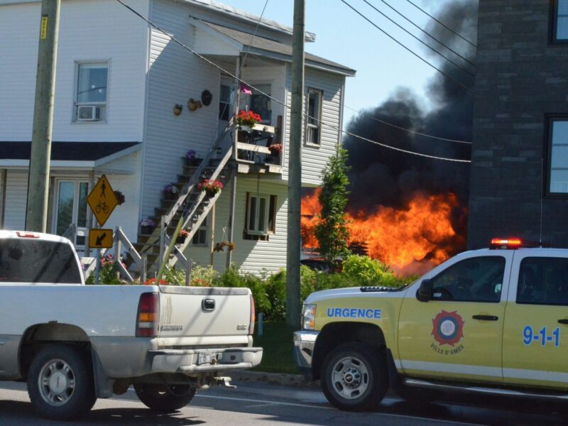 Incendie dans un cabanon à Amos