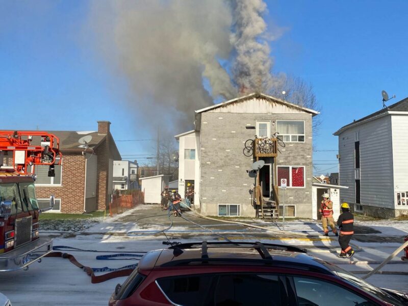 Incendie dans un immeuble à logement de Val-d’Or