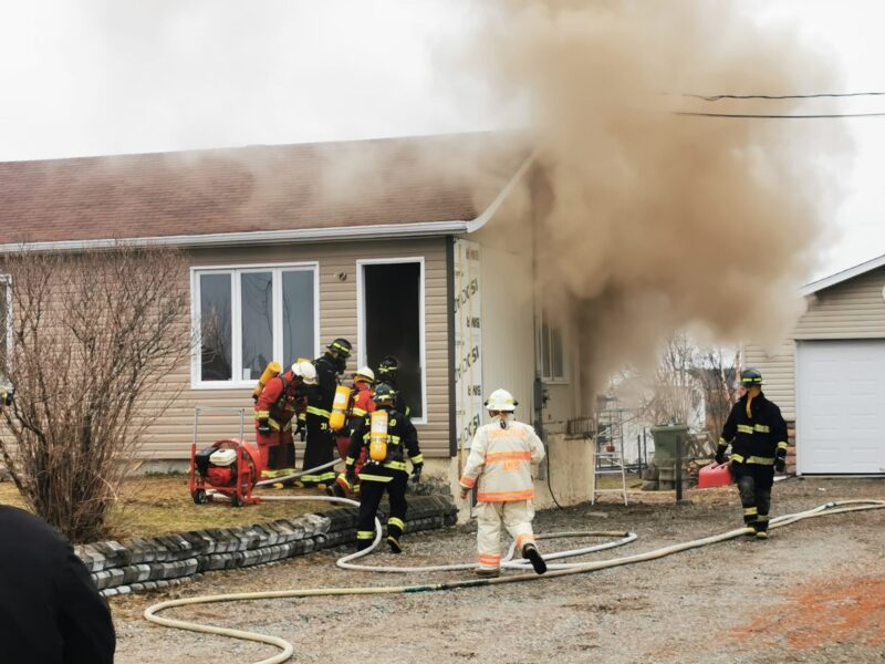 Incendie dans une maison de St-Félix