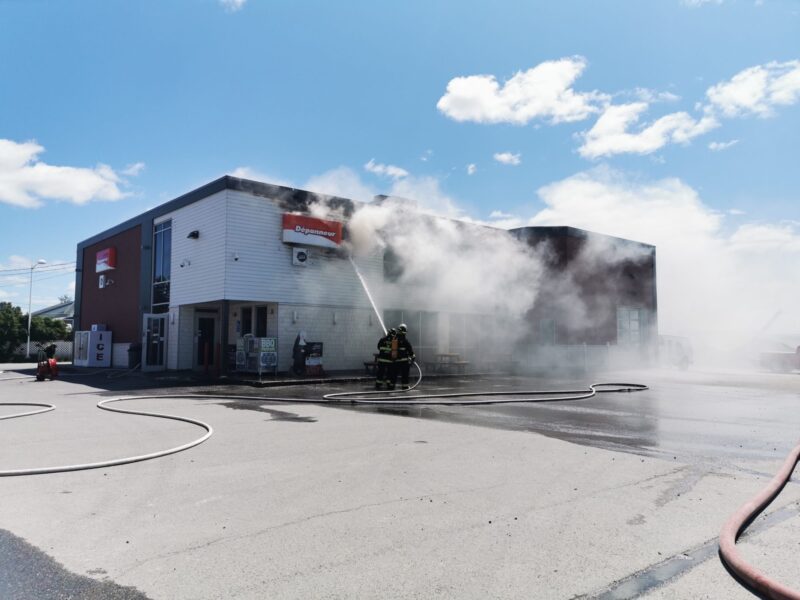 Incendie dans une station service d’Amos