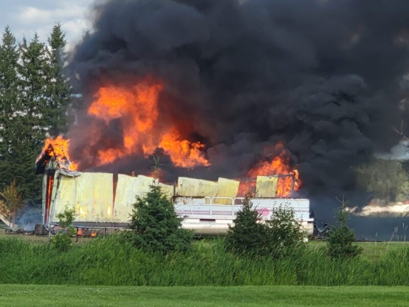 Incendie de garage à St-Félix-de-Dalquier