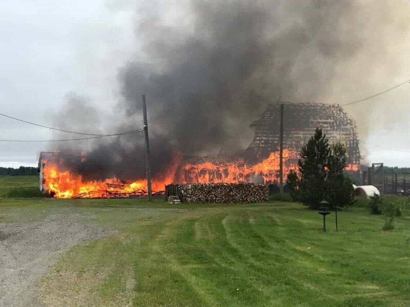 Incendie de grange à St-Félix