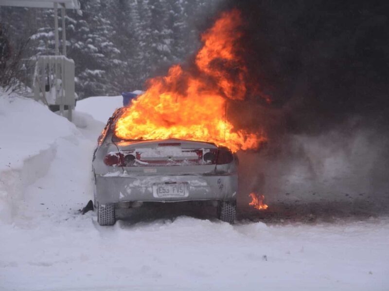 Incendie de voiture à Amos