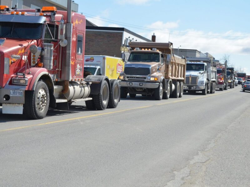 Les camionneurs manifestent