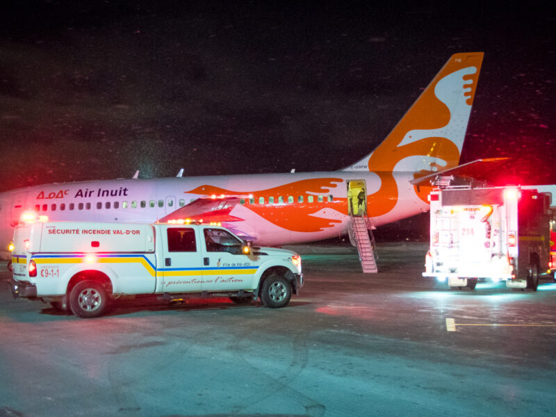 Mesures d’urgence à l’aéroport de Val-d’Or