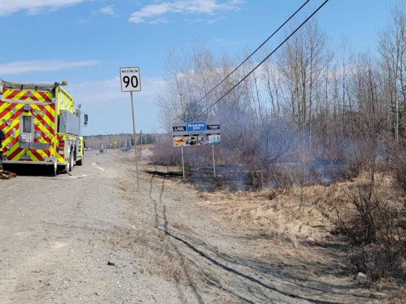 Premier incendie de broussailles à Amos