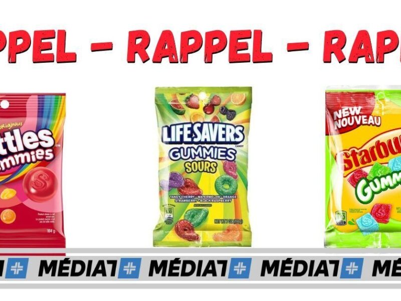 Rappel de certaines friandises Life Savers, Skittles, et Starbust.