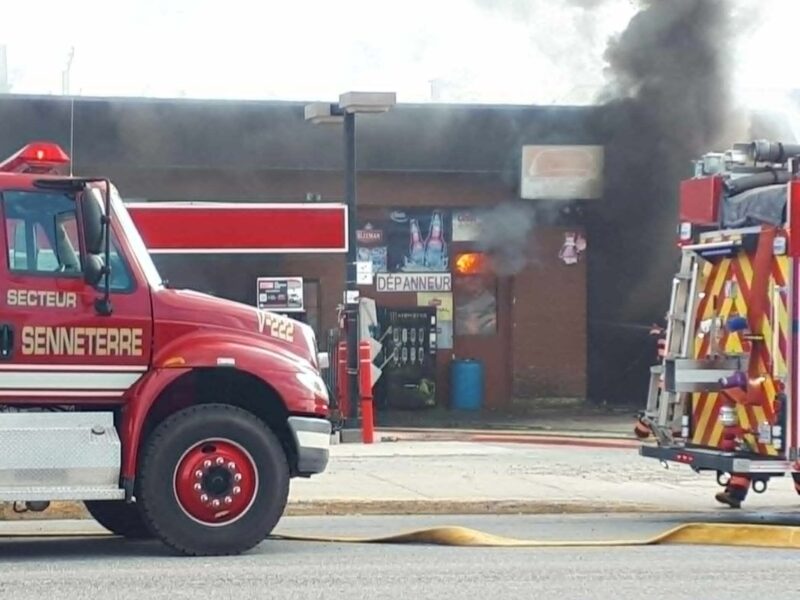 Une station-service de Senneterre ravagée par les flammes