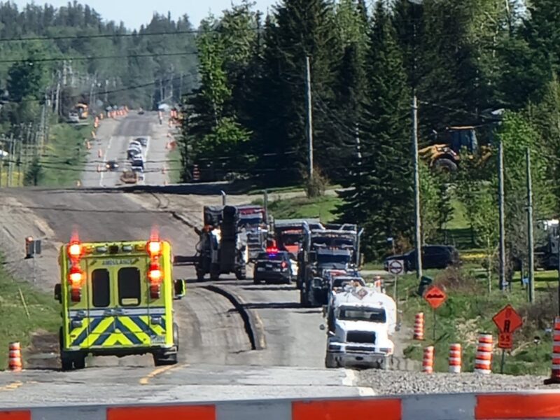 Un travailleur heurté par un poids lourd sur la route 109