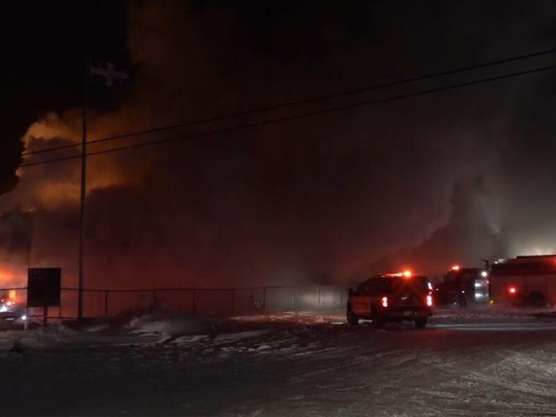 Violent incendie à Senneterre